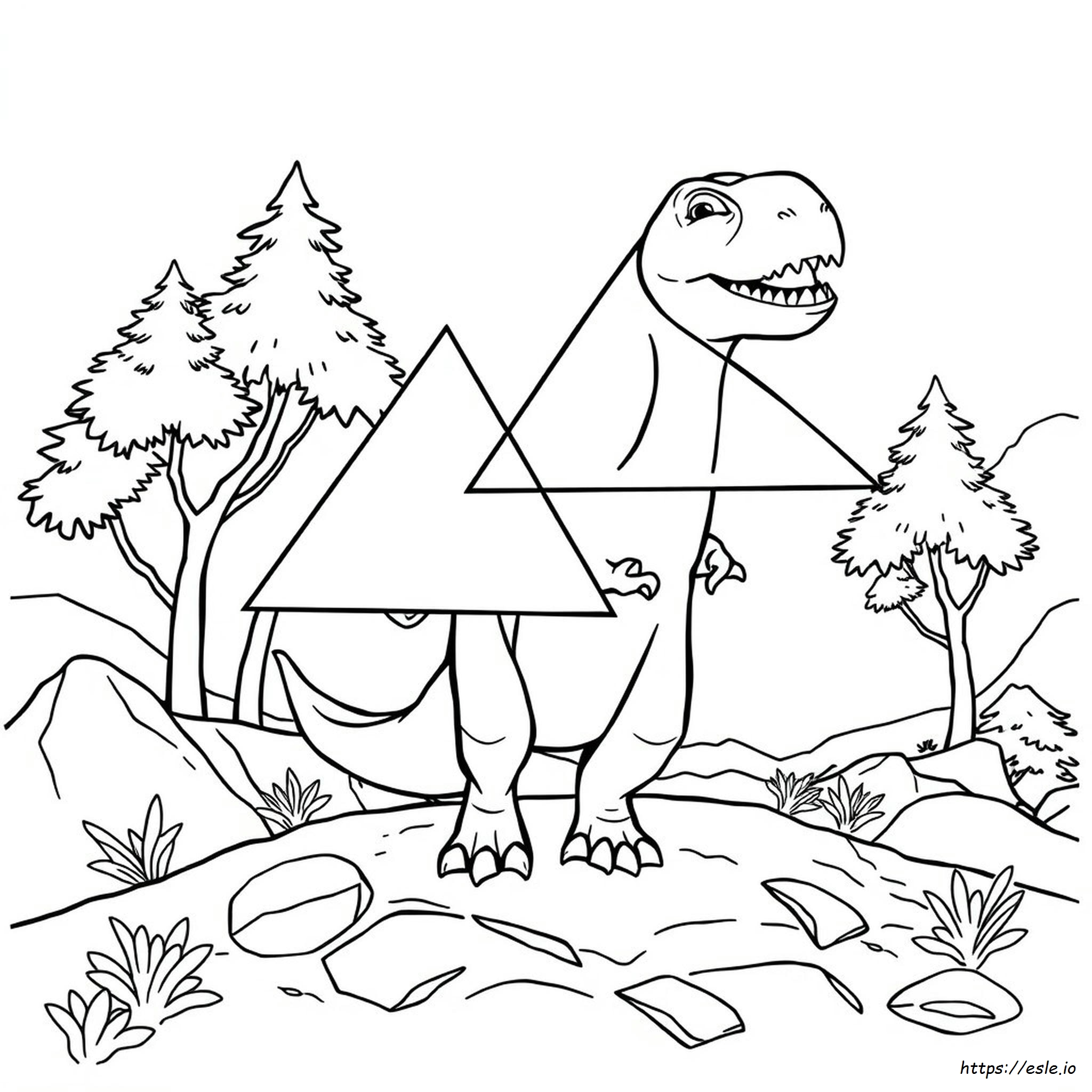 Attività Per Colorare Triangoli Congruenti Con Dinosauro - Chiave Di Risposta Pdf