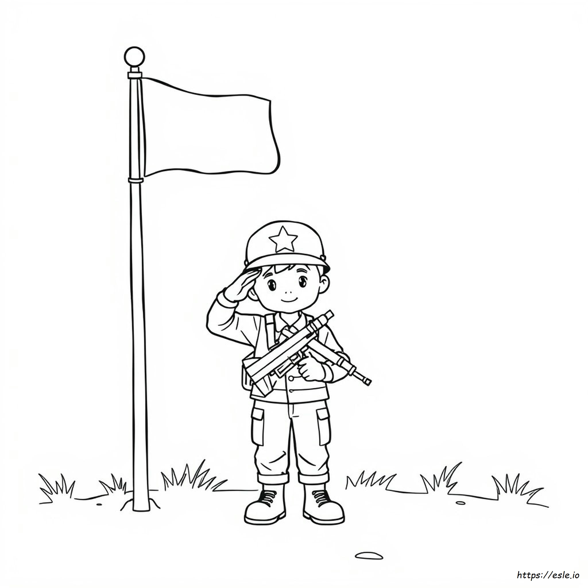 Páginas Para Colorear Del Niño Militar