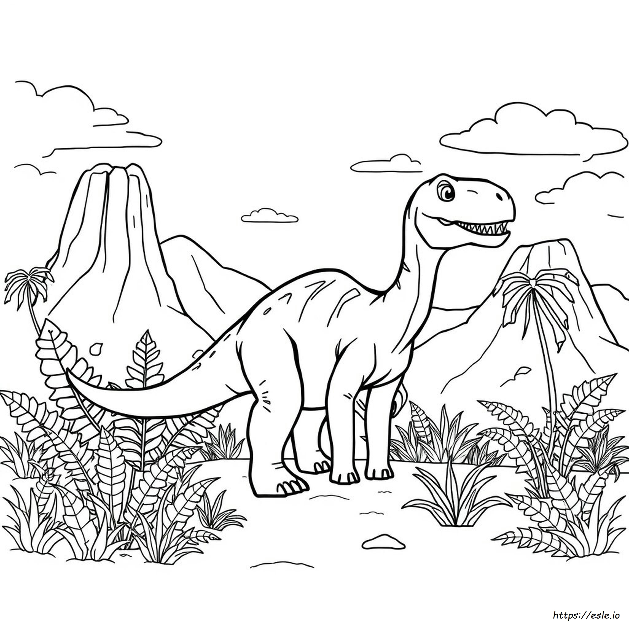 D Come Dinosauro Disegno Da Colorare