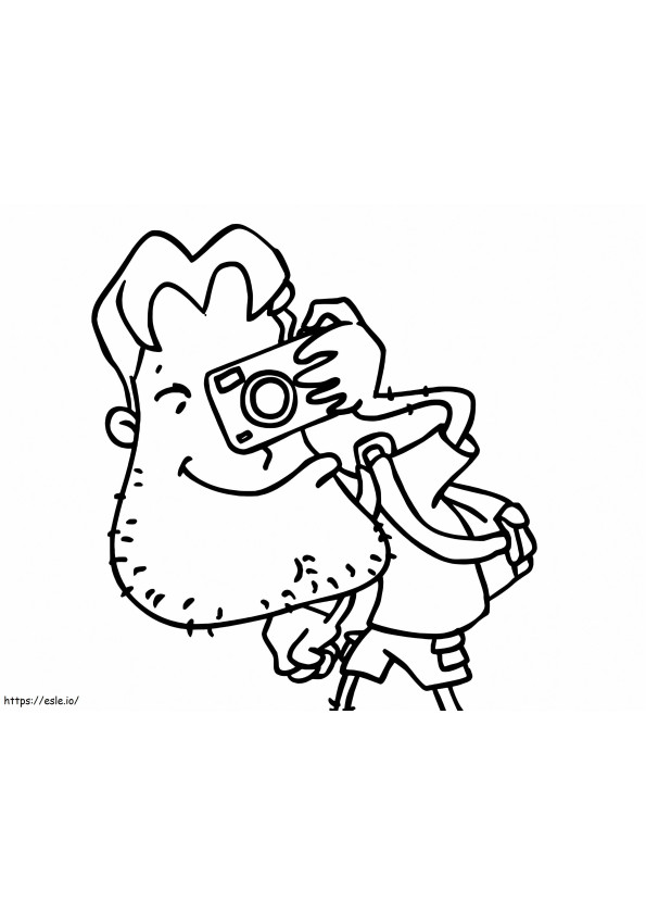 Funny Photographer coloring page