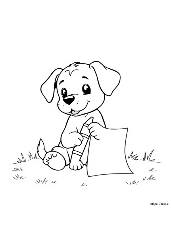 Puppy Colouring In