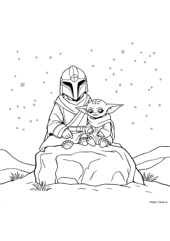Grogu Mandalorian Gambar Mewarnai