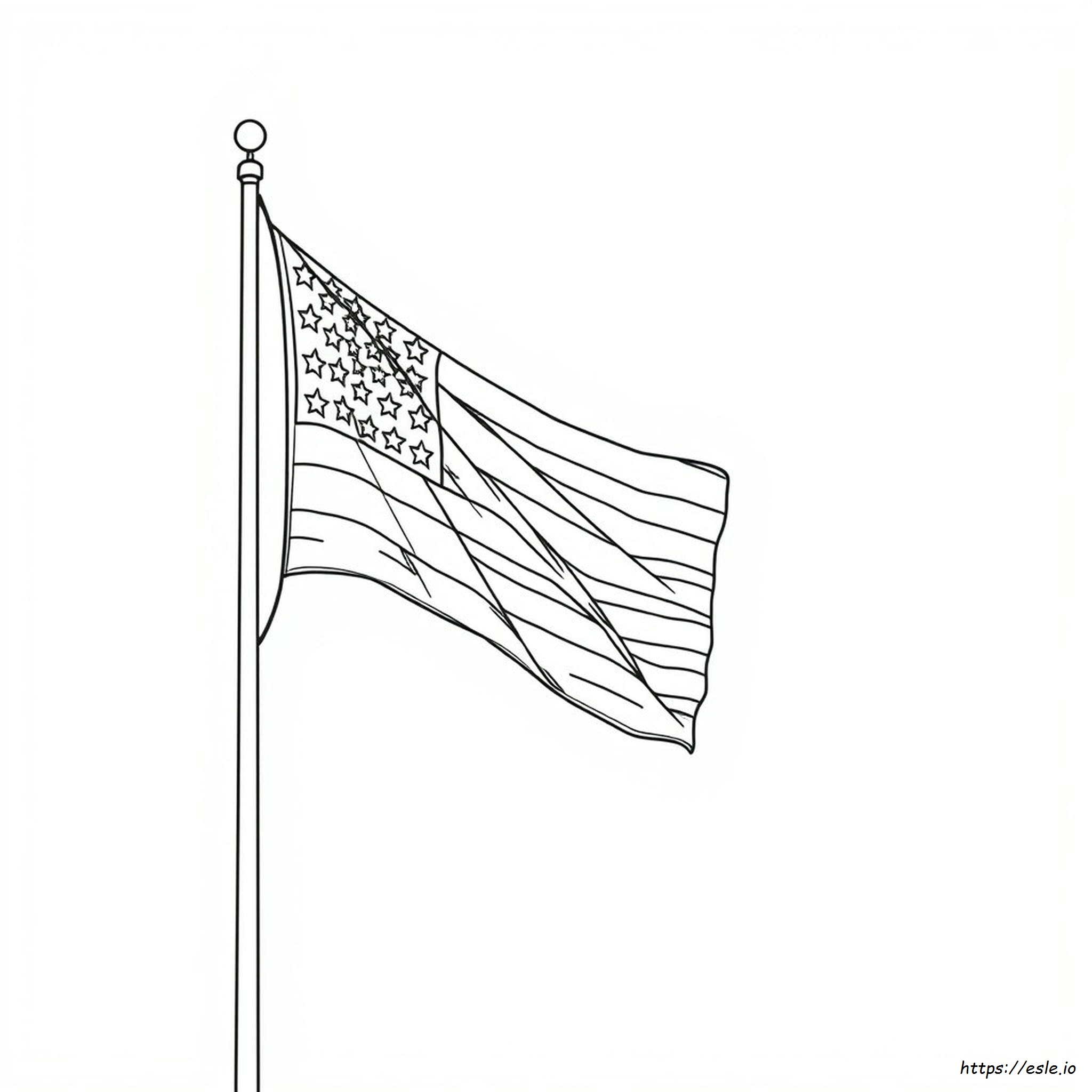 Bandeira Dos Eua Para Colorir Para Imprimir