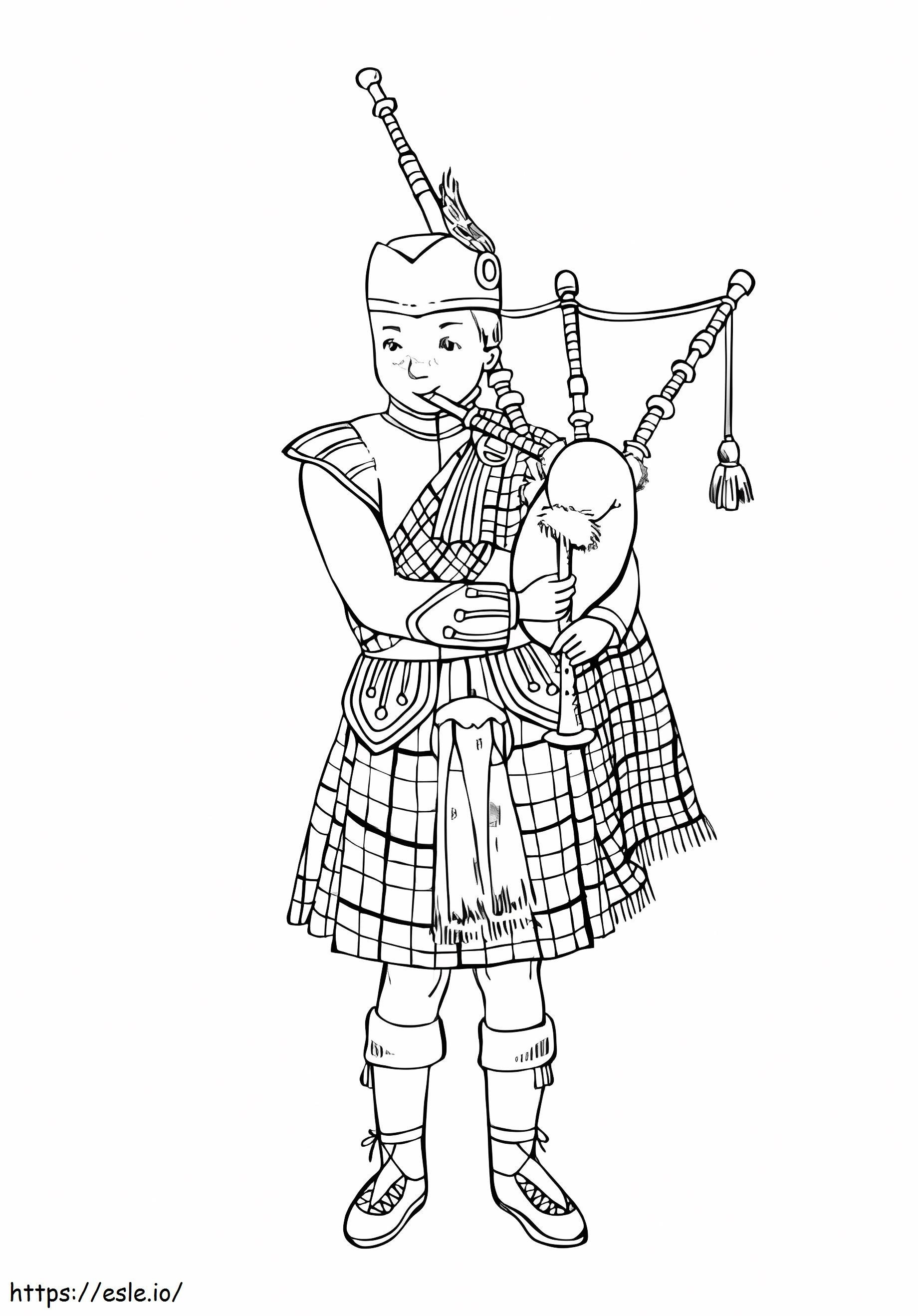 Scottish coloring page