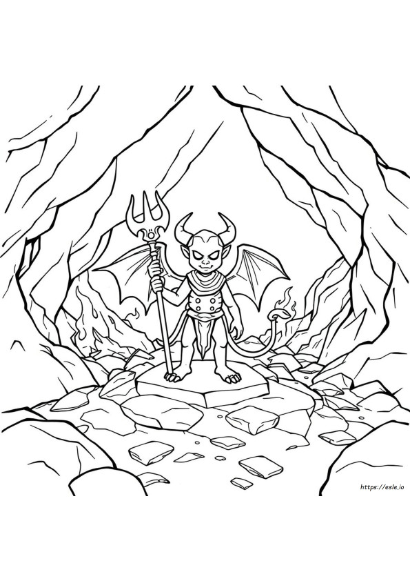 Diabinho Para Colorir