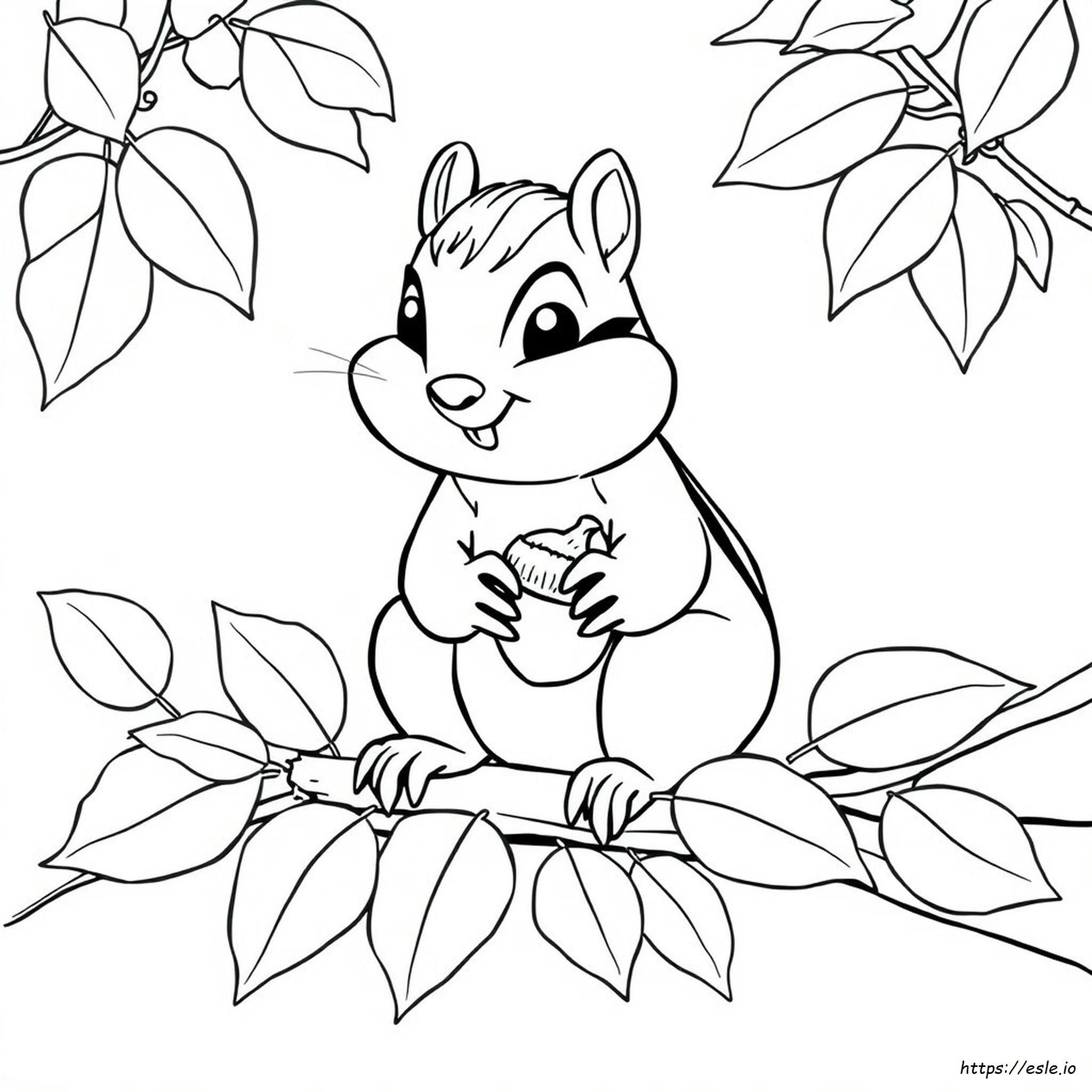 Chipmunks Coloring Pages Free