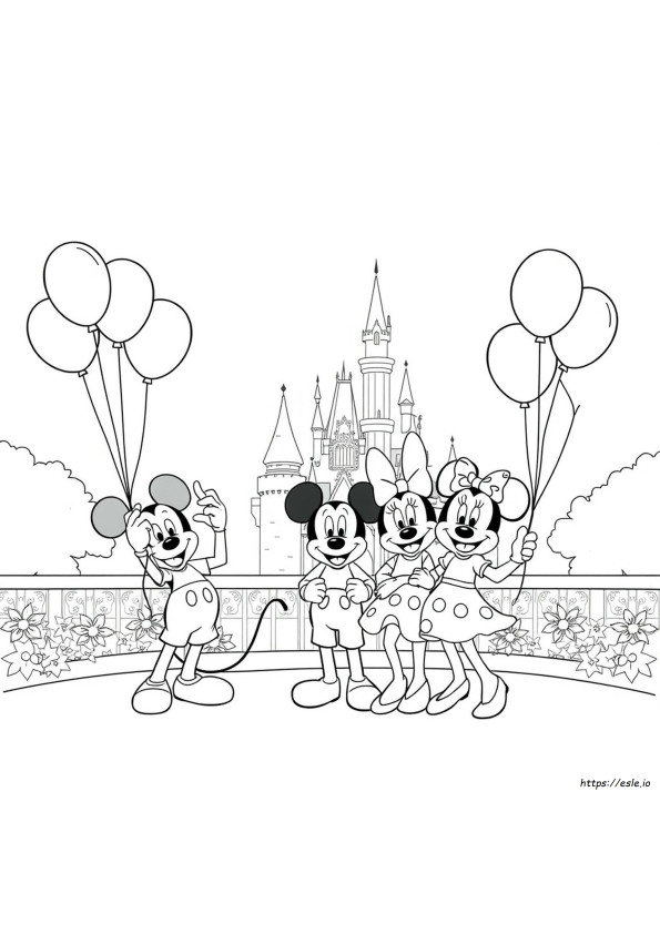 Gambar Mewarnai Disney Ulang Tahun Ke-50
