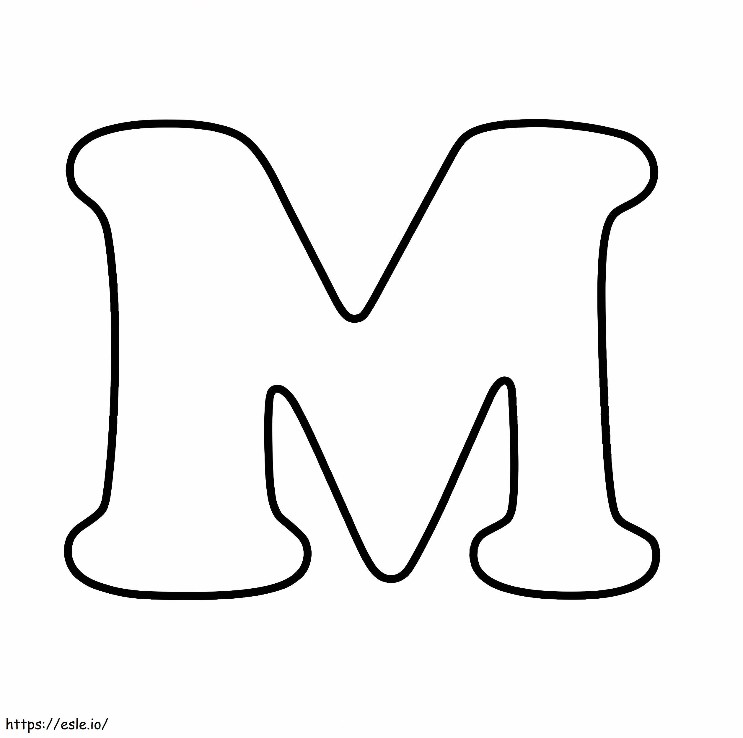 Letra M para colorear