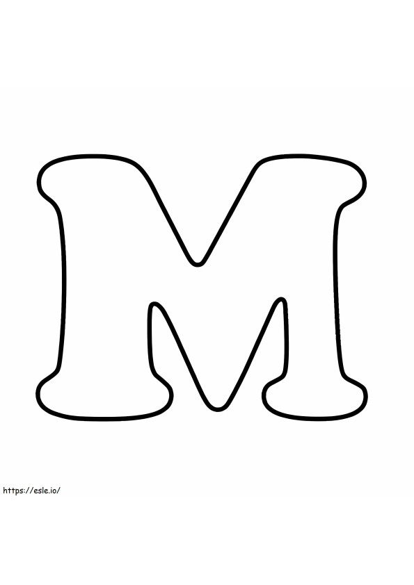 Letra M para colorir