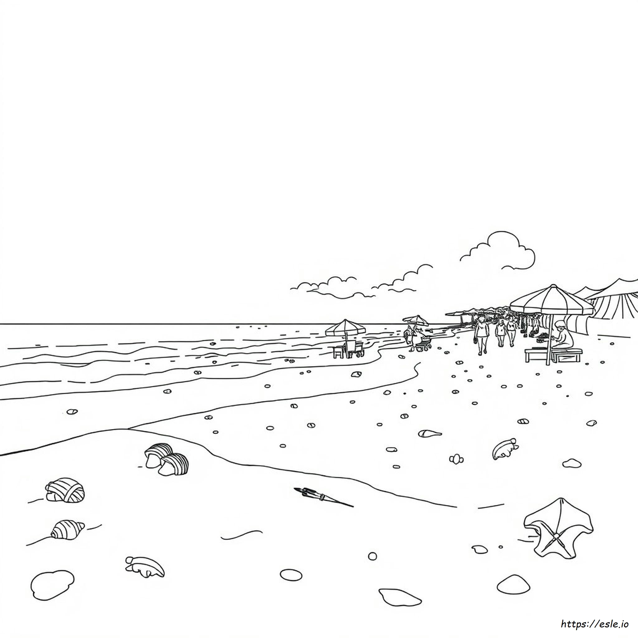 Realistic Beach Coloring Pages