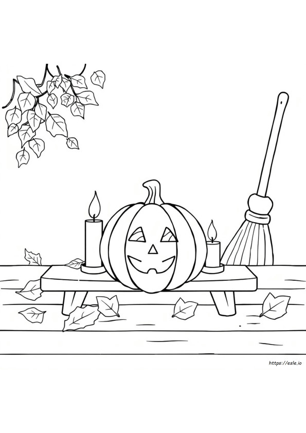 Gambar Mewarnai Untuk Musim Gugur Dan Halloween