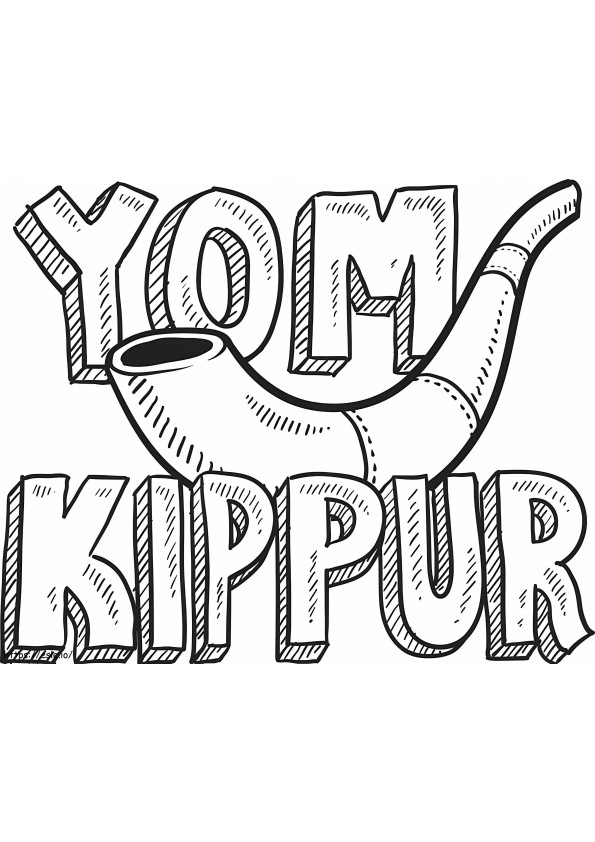 Jom Kippur kolorowanka