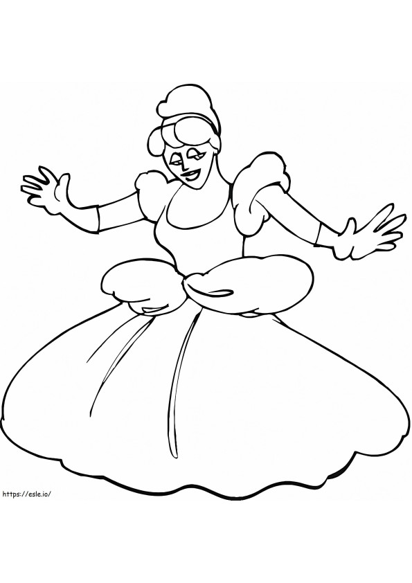 Cinderella Tanssi värityskuva