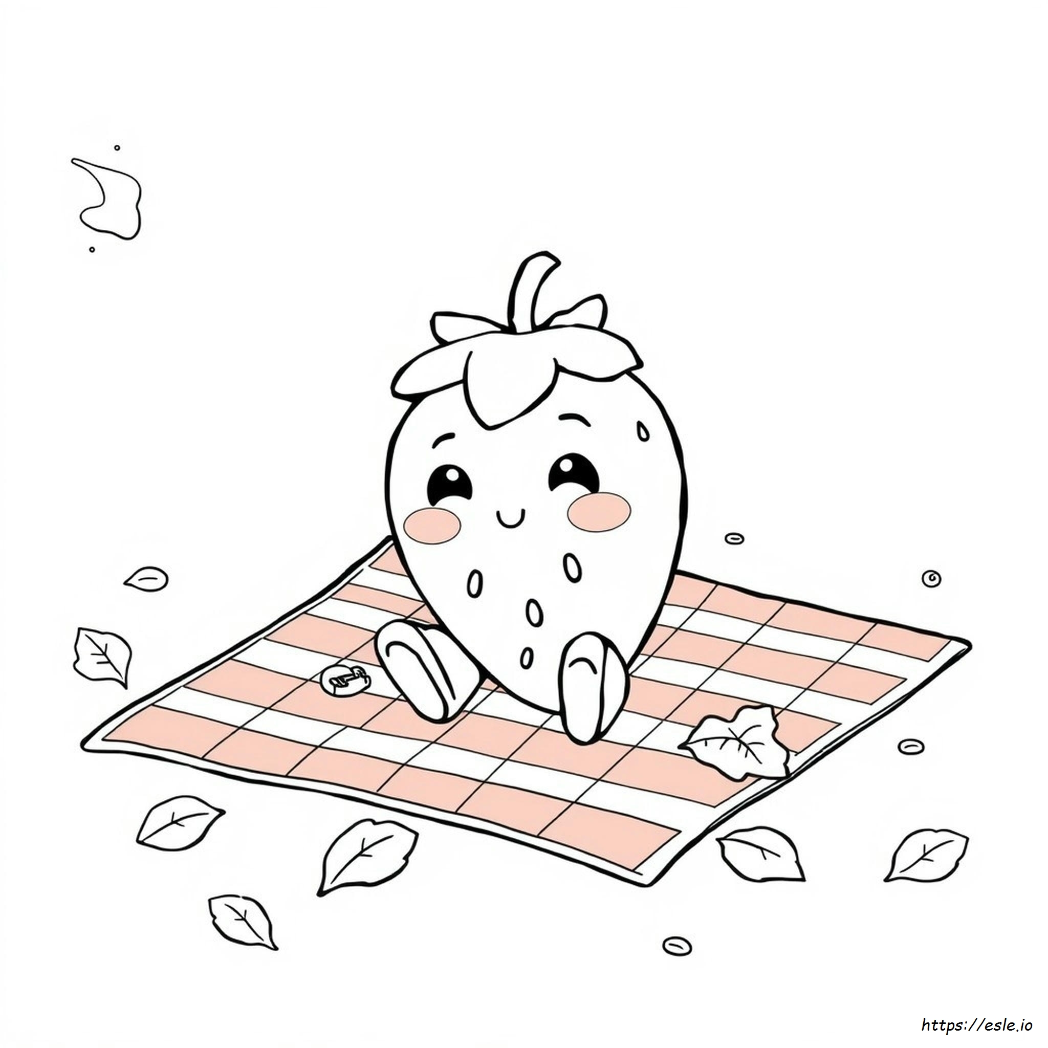 Strawberry Picture For Colouring