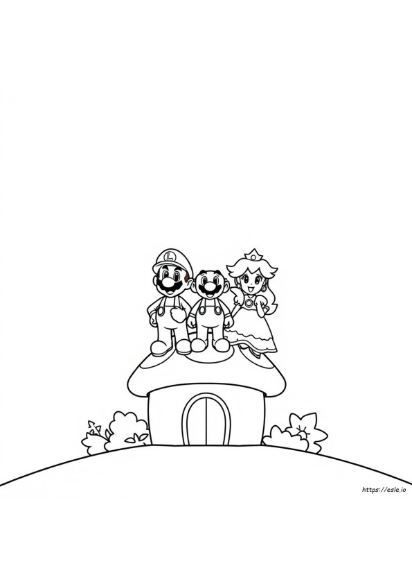 Planșe De Colorat Cu Mario, Luigi Și Peach