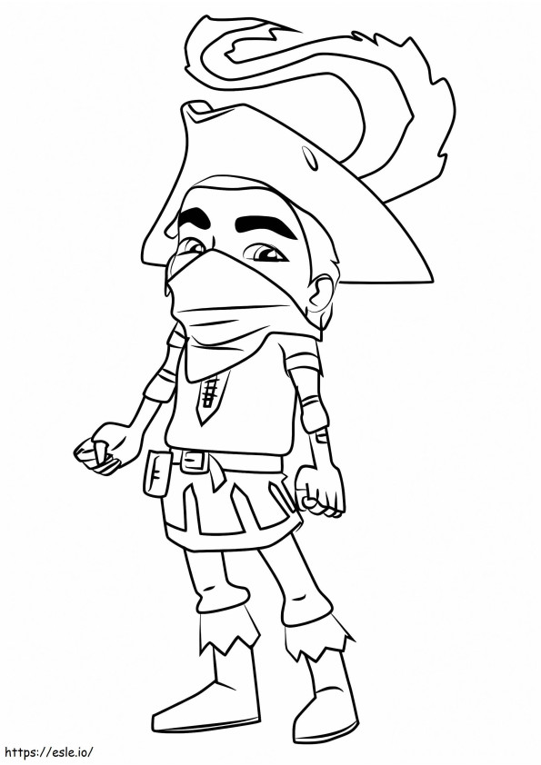 Jaro From Subway Surfers coloring page