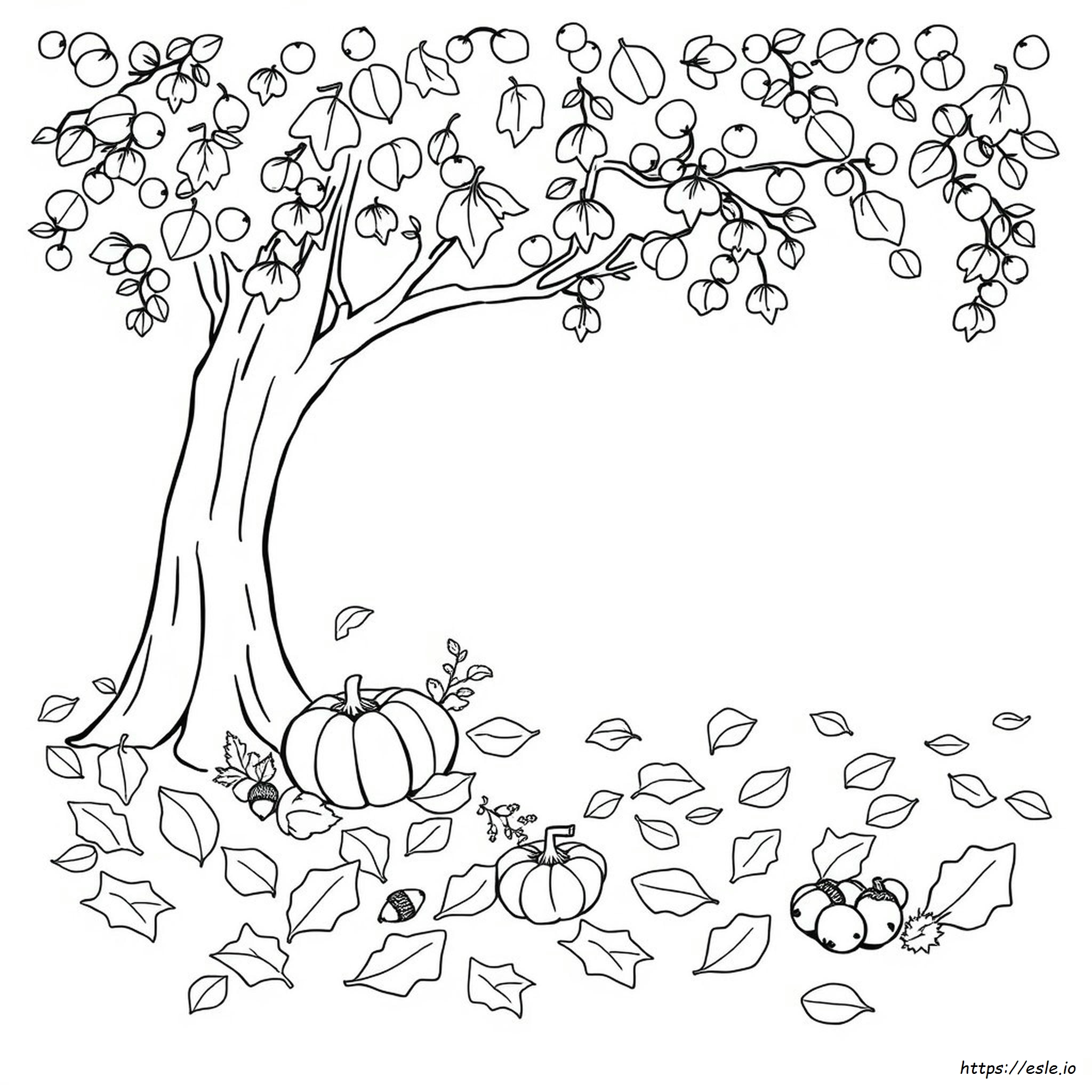 Disegni Autunnali Unisci I Punti Da Colorare