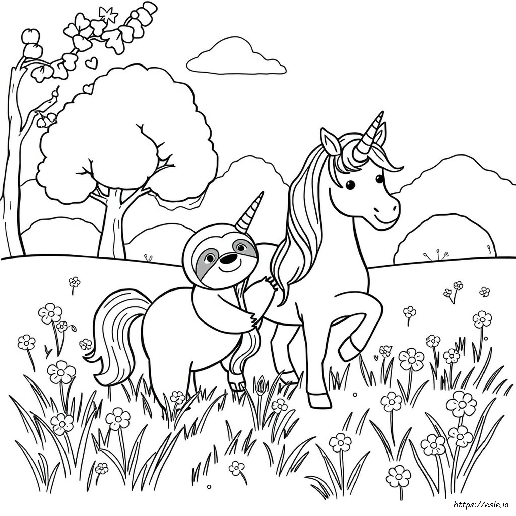 Bradipo Unicorno Da Colorare