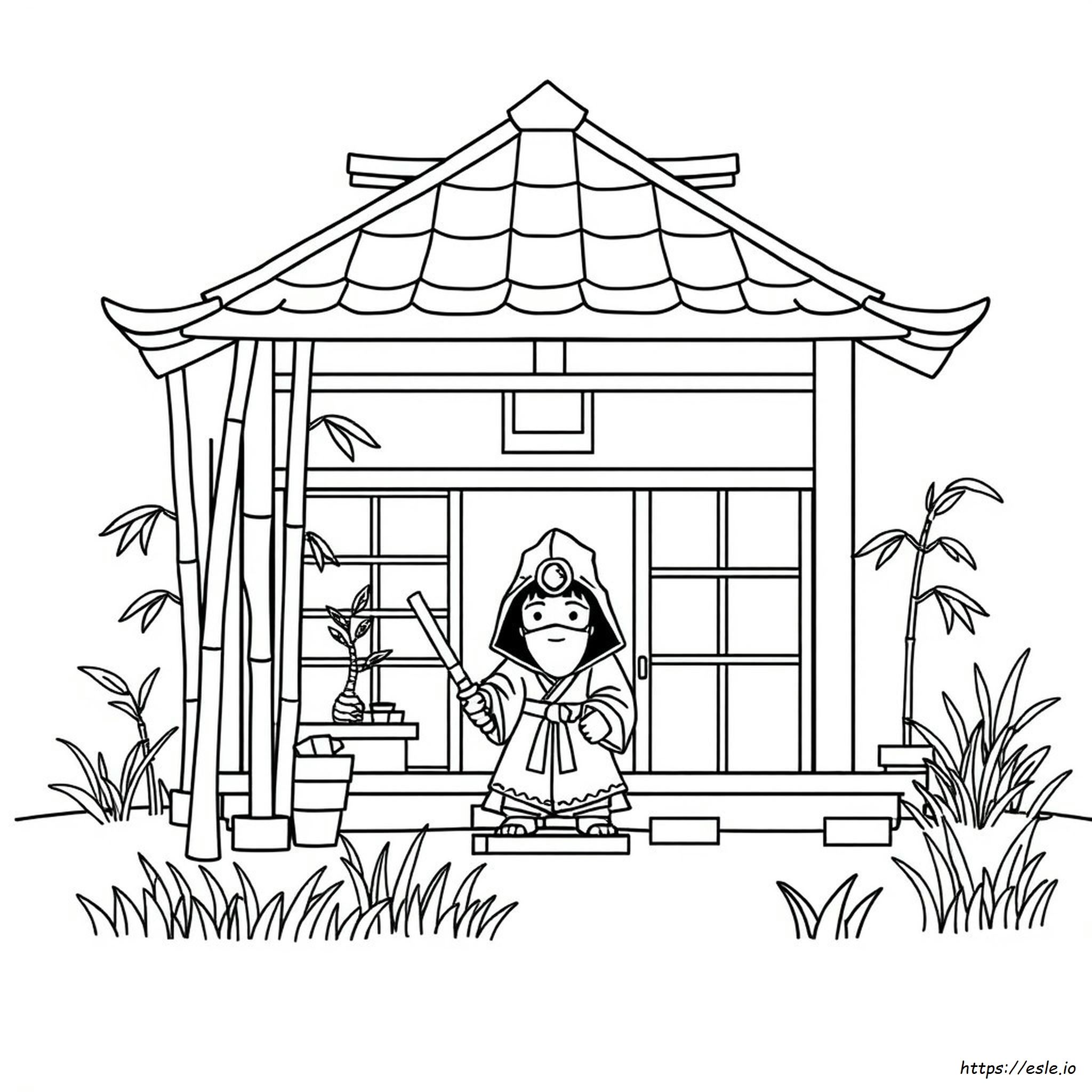La Casa De Shinbi Para Colorear