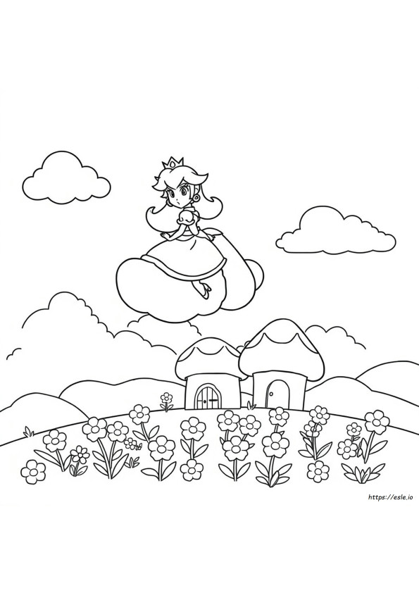 Principessa Peach In Moto Da Colorare