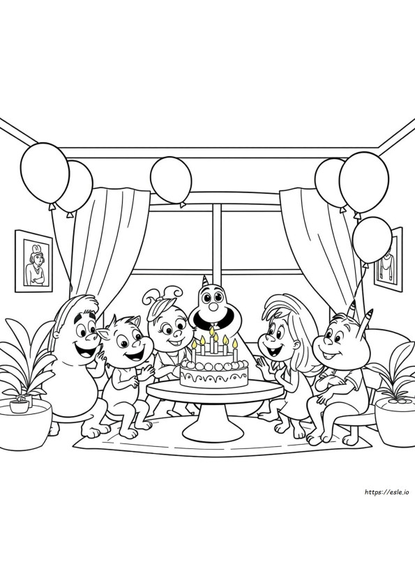 Halaman Mewarnai Dreamworks Home