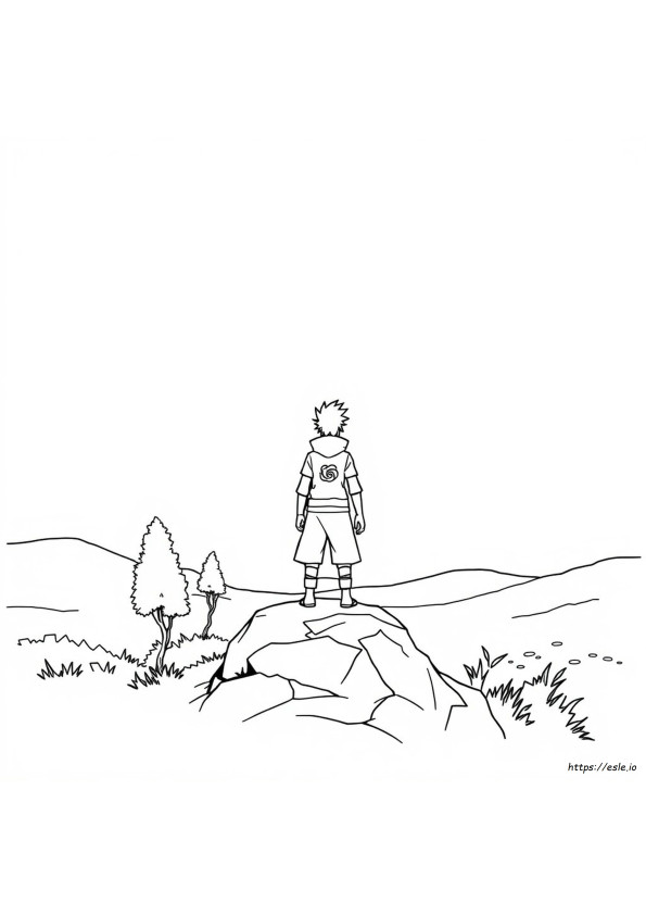 Foglio Da Colorare Stampabile Di Sasuke