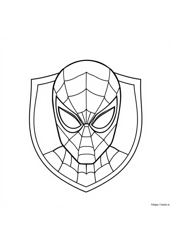 Kolorowanka Głowa Spidermana