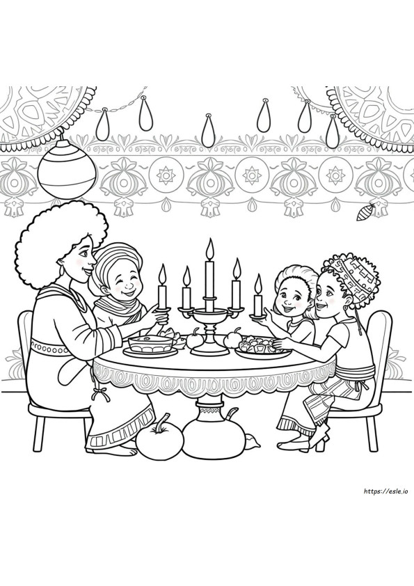 Kwanzaa Dapat Dicetak Gratis Gambar Mewarnai