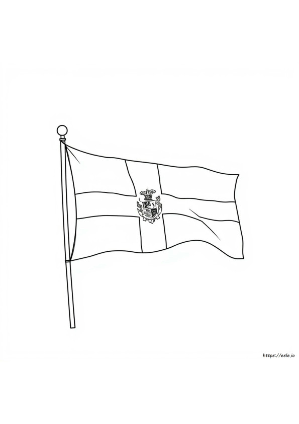 Bendera Dominika Gambar Mewarnai