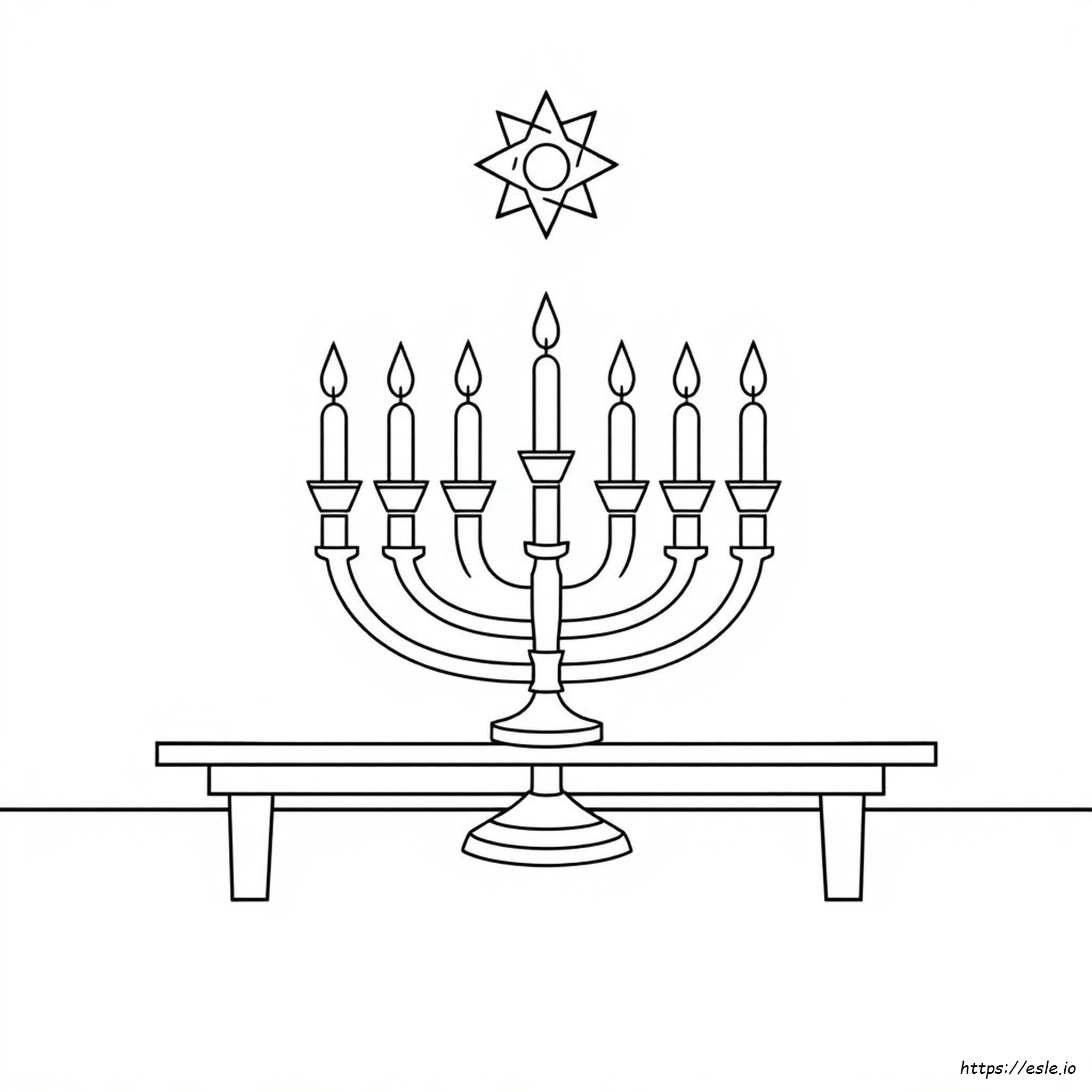 Menorah Coloring Picture