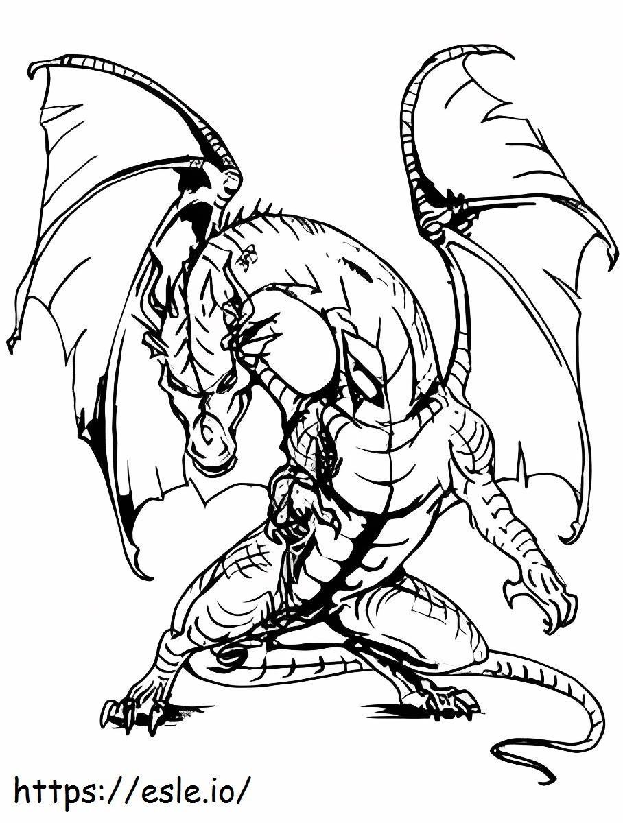 Coloriage  Dragon géant des pouces à imprimer dessin