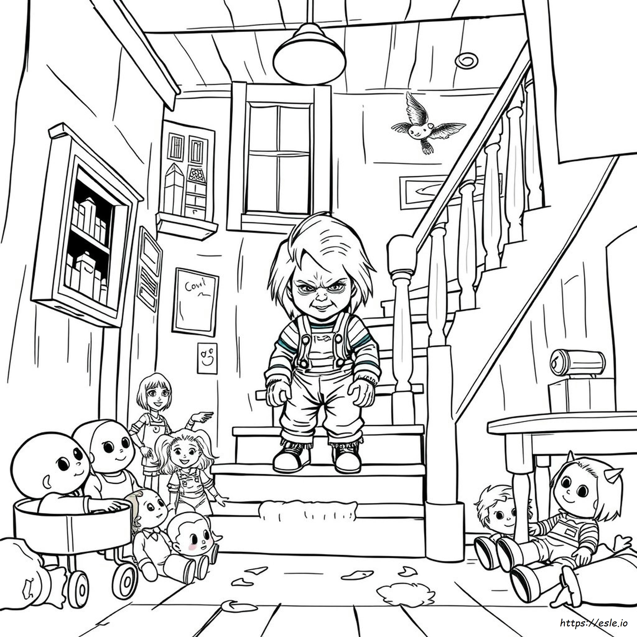 Printable Chucky Coloring Pages