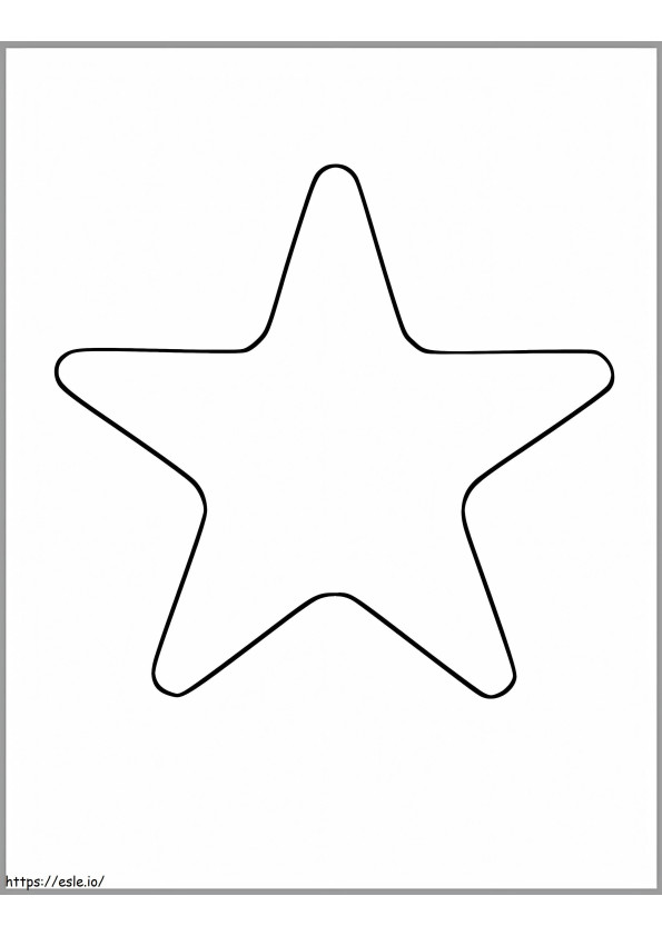 Eenvoudige ster kleurplaat