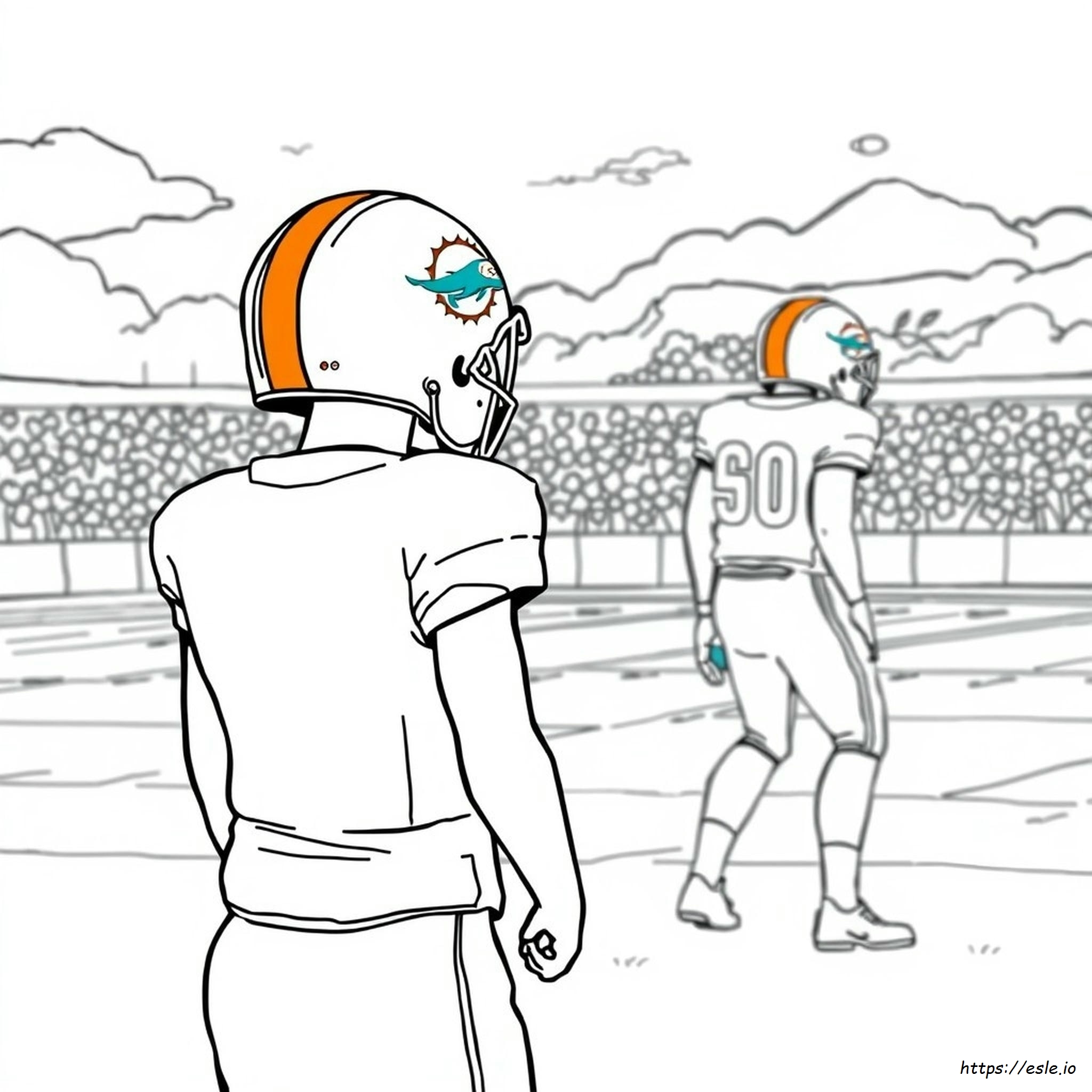 Kolorowanka Hełmu Miami Dolphins