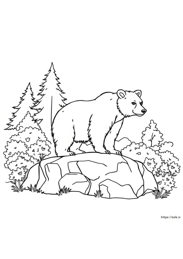 Gambar Mewarnai Beruang Grizzly Yang Dapat Dicetak