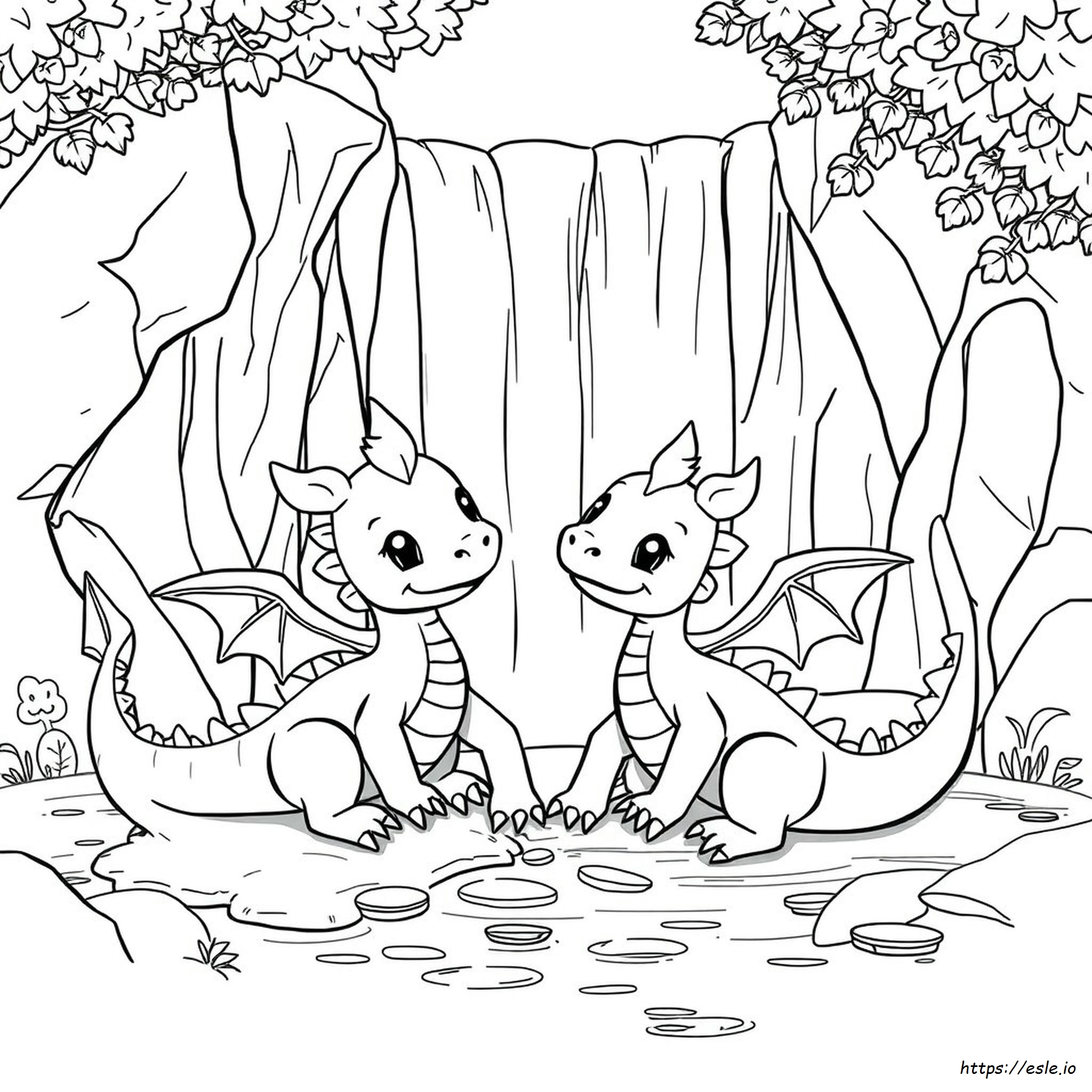 Cute Realistic Dragon Coloring Pages