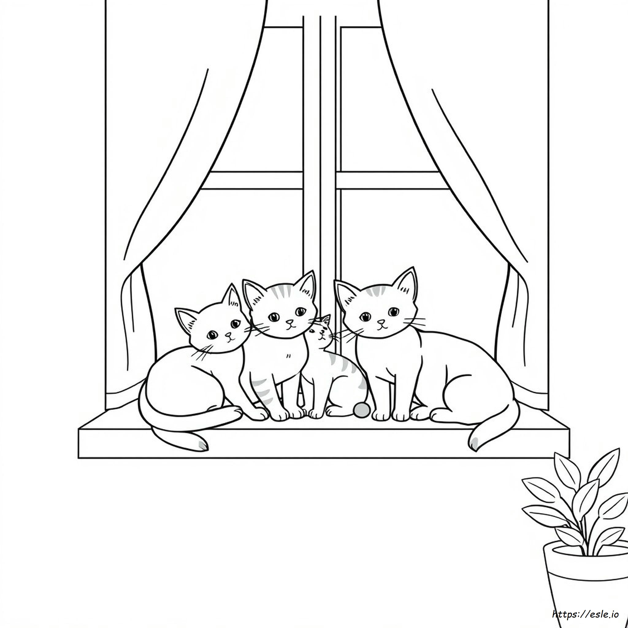 Kediler Ve Kedi Yavruları Için Ücretsiz Yazdırılabilir Boyama Sayfaları