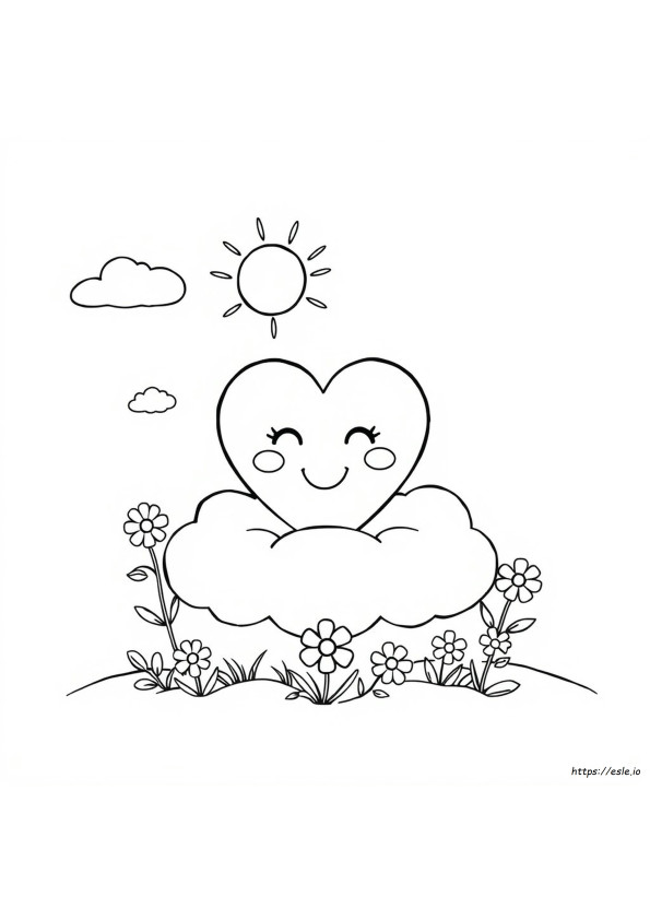 Happy Heart Coloring Page