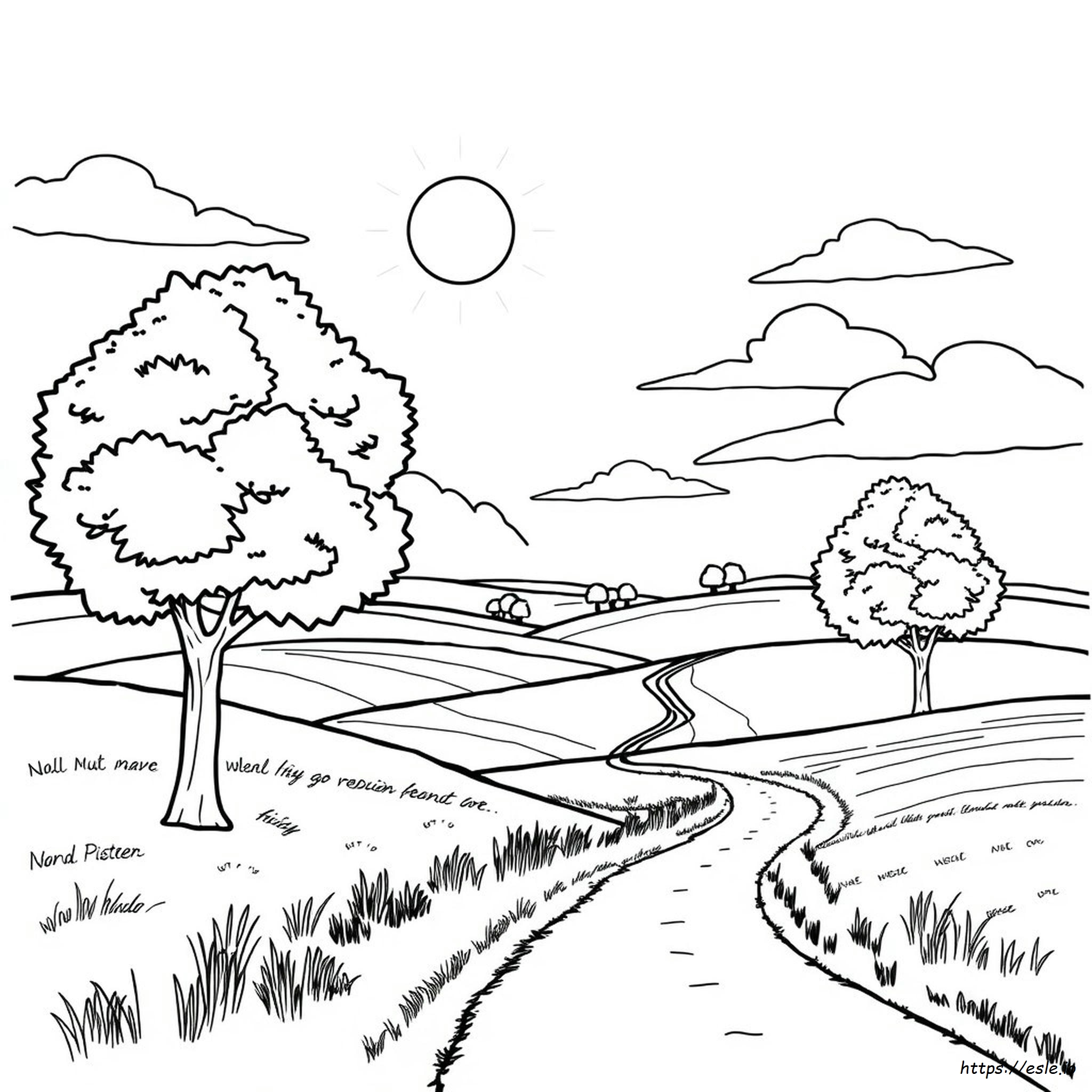 Landschaft Ausmalbilder
