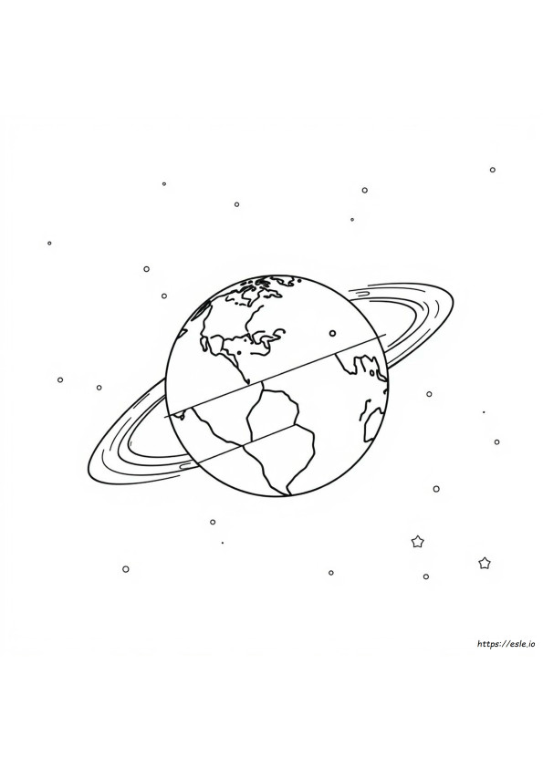 Planet Earth Colouring Page
