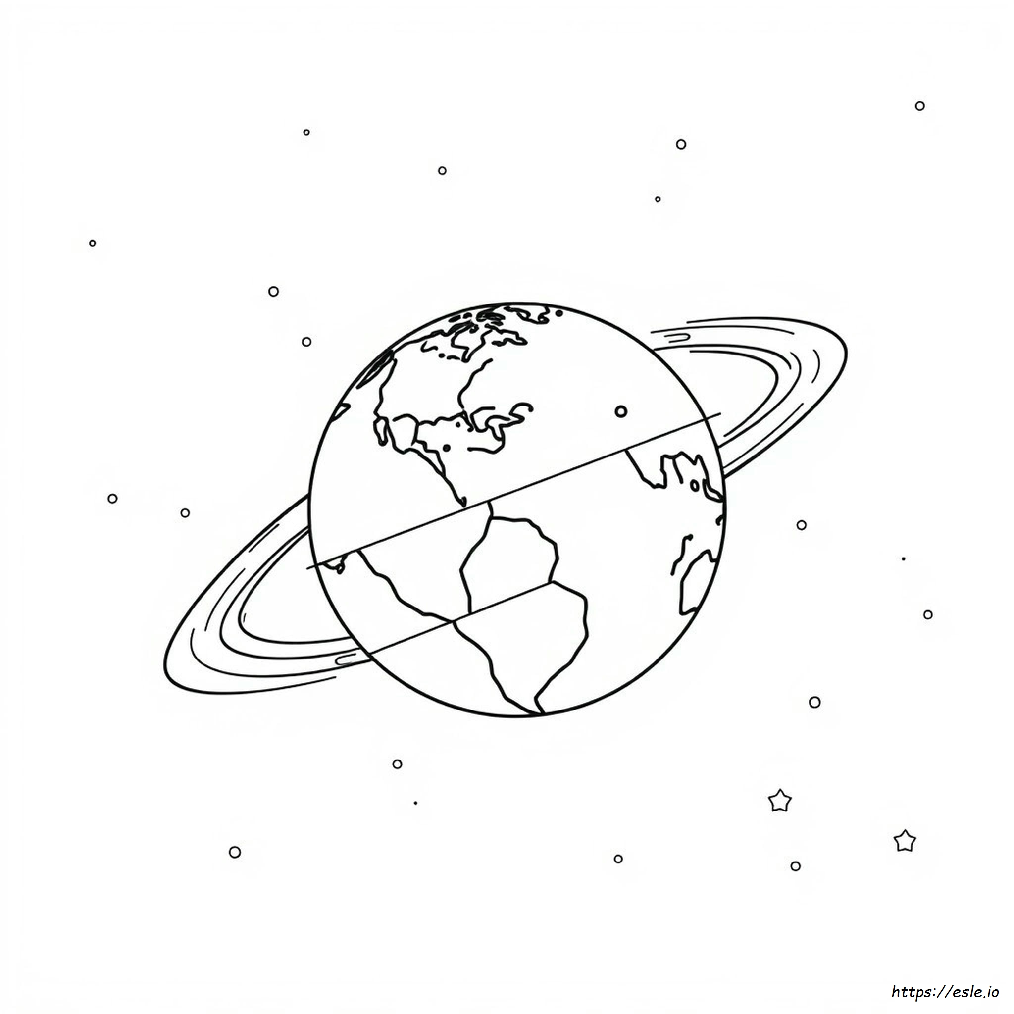 Planet Earth Colouring Page