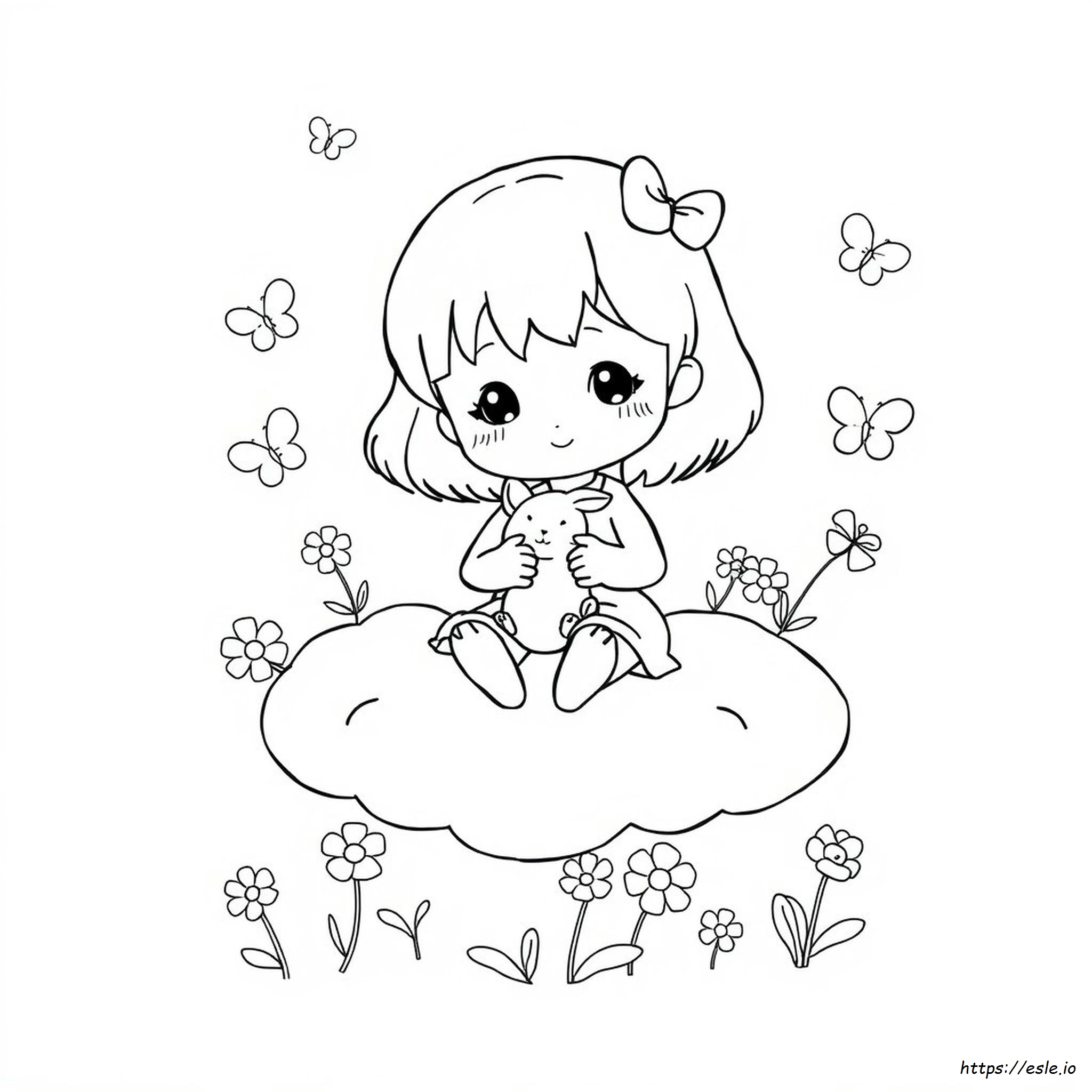Páginas Para Colorear De Chicas Kawaii Bonitas