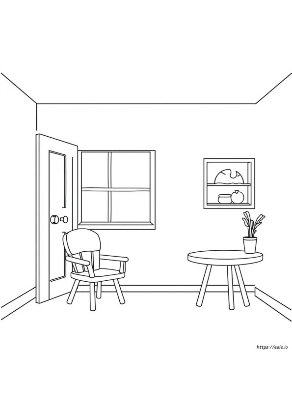 Parti Della Casa Da Colorare