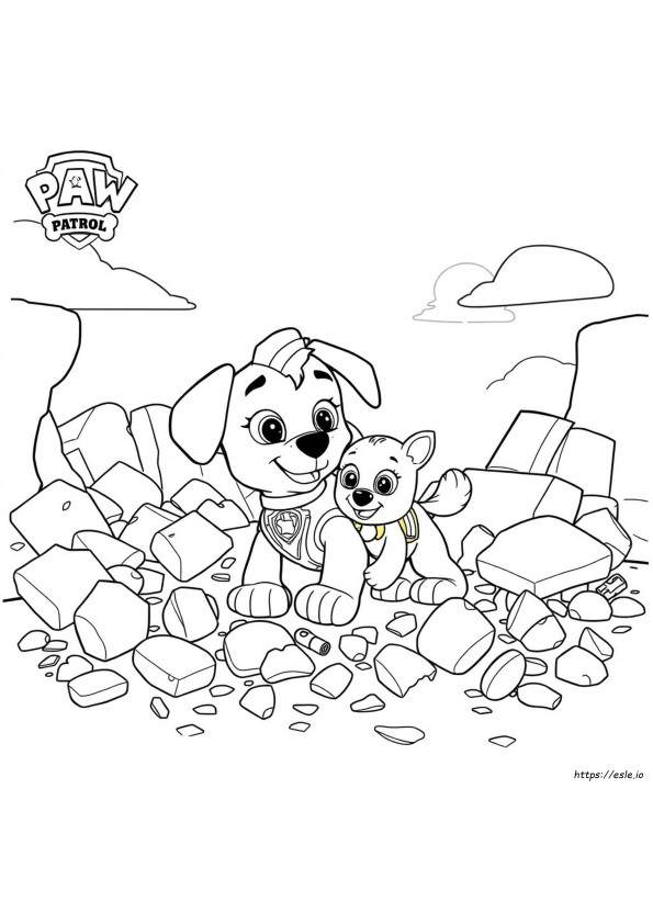 Rubble Paw Patrol Lembar Mewarnai