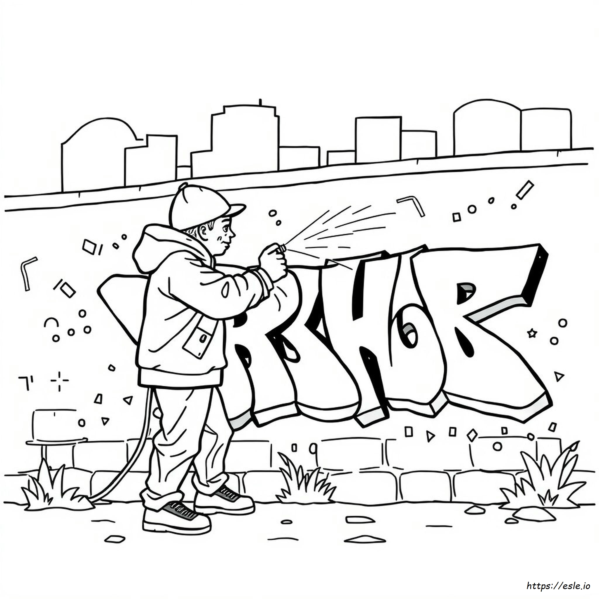 Hip Hop Graffiti Coloring Pages