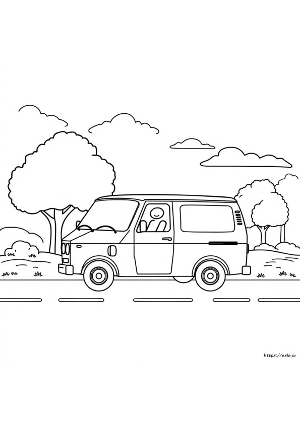 Gambar Mewarnai Van