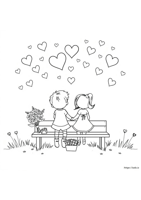 Halaman Mewarnai Untuk Hari Valentine