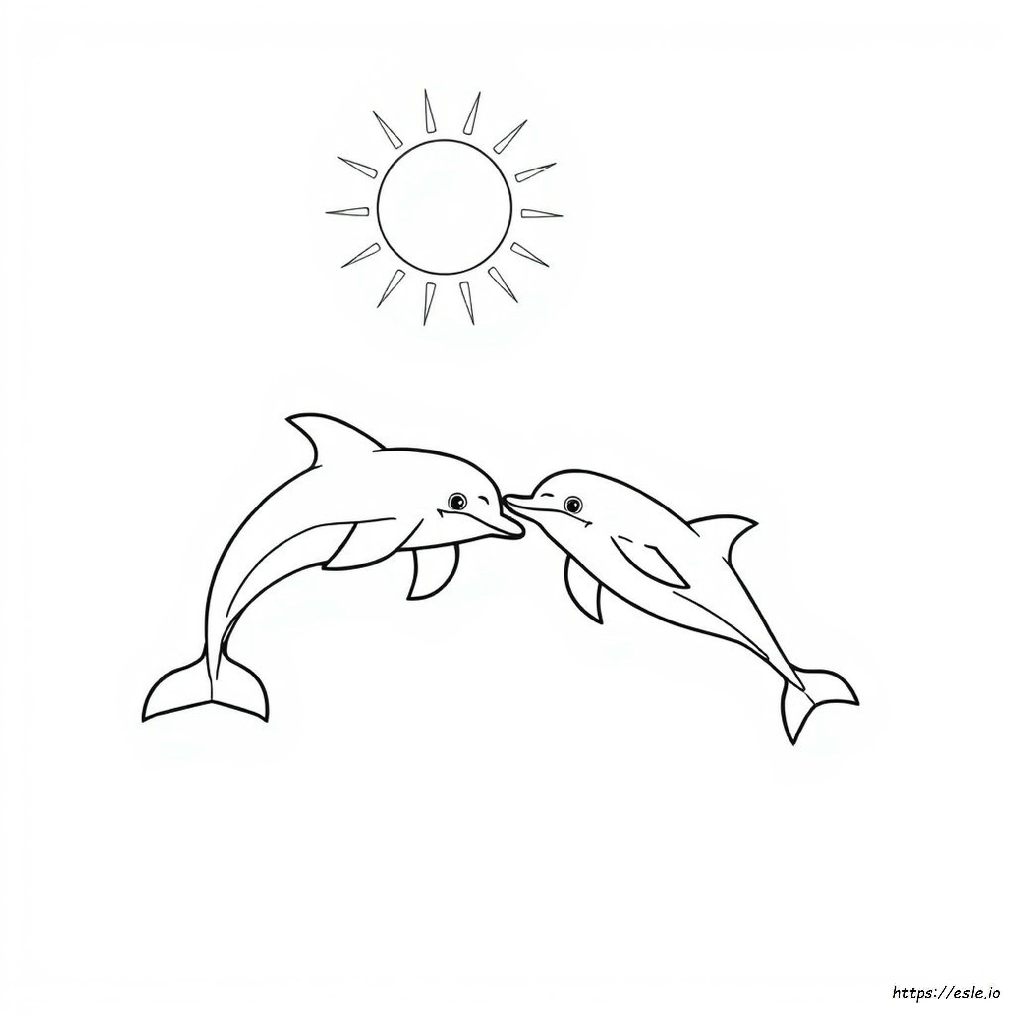 Free Dolphin Colouring Pages