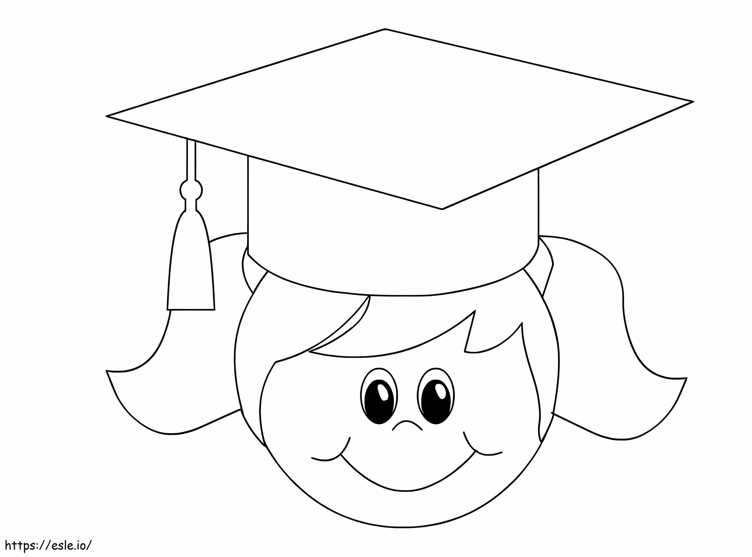 Cute Graduation Girl coloring page