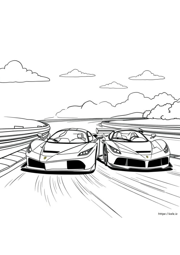 Gambar Mewarnai Mclaren Ferrari